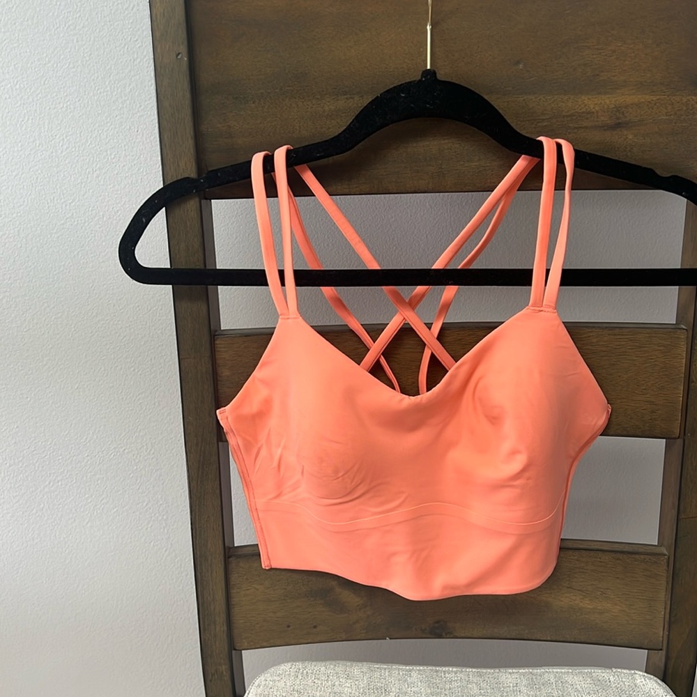 Like a Cloud long line bra, bright orange